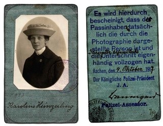 Alter Pass Aachen 1917 Beglaubigt Königliche Polizei Präsident