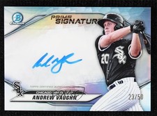 2020 Bowman Chrome Prime Signatures 23/50 Andrew Vaughn #PCS-AV Auto 04tz