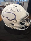 Sam Darnold Autographed Vikings White Alt  F/S Authentic Helmet Fanatics Cert