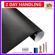 Free Tool Kit Light Black Satin Metallic Brushed Vinyl Tape For Black Out Chr...