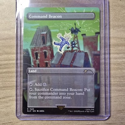 MTG Magic The Gathering SLD Secret Lair Fallout Borderless #1533 Command Beacon