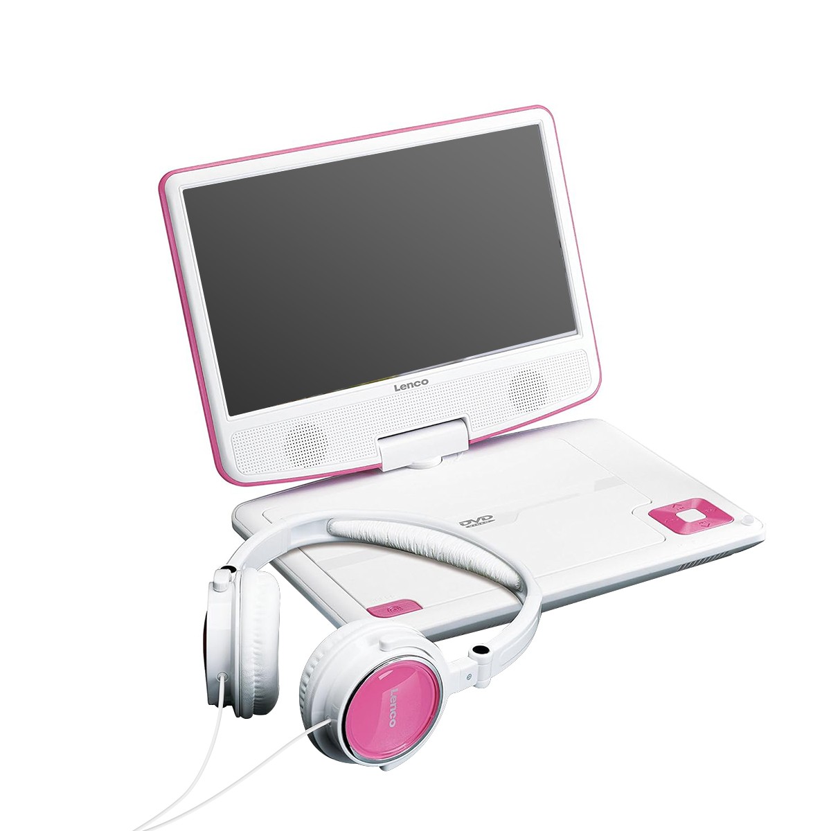 Lecteur DVD portable 9 pouces Lenco avec écran rotatif et lecteur multimédia USB SD Jack