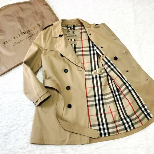 Burberry Kensington Trench Coat Uomo Miele Beige Cotone L Uomo #EC AGA