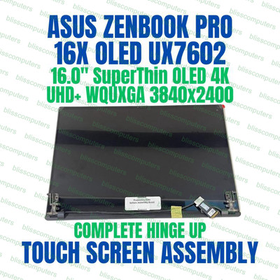 ASUS Zenbook Pro 16X OLED UX7602 16'' LCD Touch Screen Assembly Display Complete