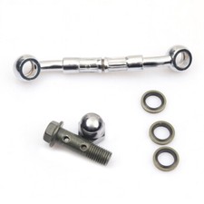 Universal Motorcycle Brake Hose Line Extender Connector W Nut Washers Screw
