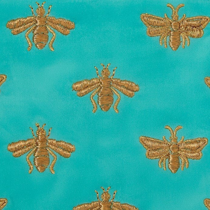 限定【Elizabeth Scarlett x FORTNUM & MASON】Honey Bee ポーチ Elizabeth Scarlett x Fortnum Mason Embroidered Velvet Pouch