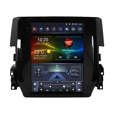 9.7'' Android 13 8 Core Car Vertical Stereo Radio Navi For Honda Civic 2016-2020