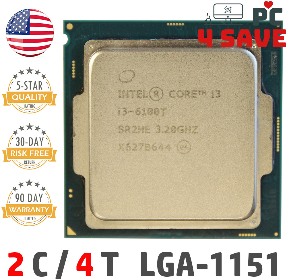6th Gen Intel Core i3-6100T CPU 3.20GHz Skylake LGA-1151 Dual-Core