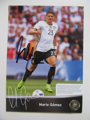 Mario Gomez -- signiert -- DFB Postkarte AK Autogrammkarte 2016 UEFA EURO EM RAR