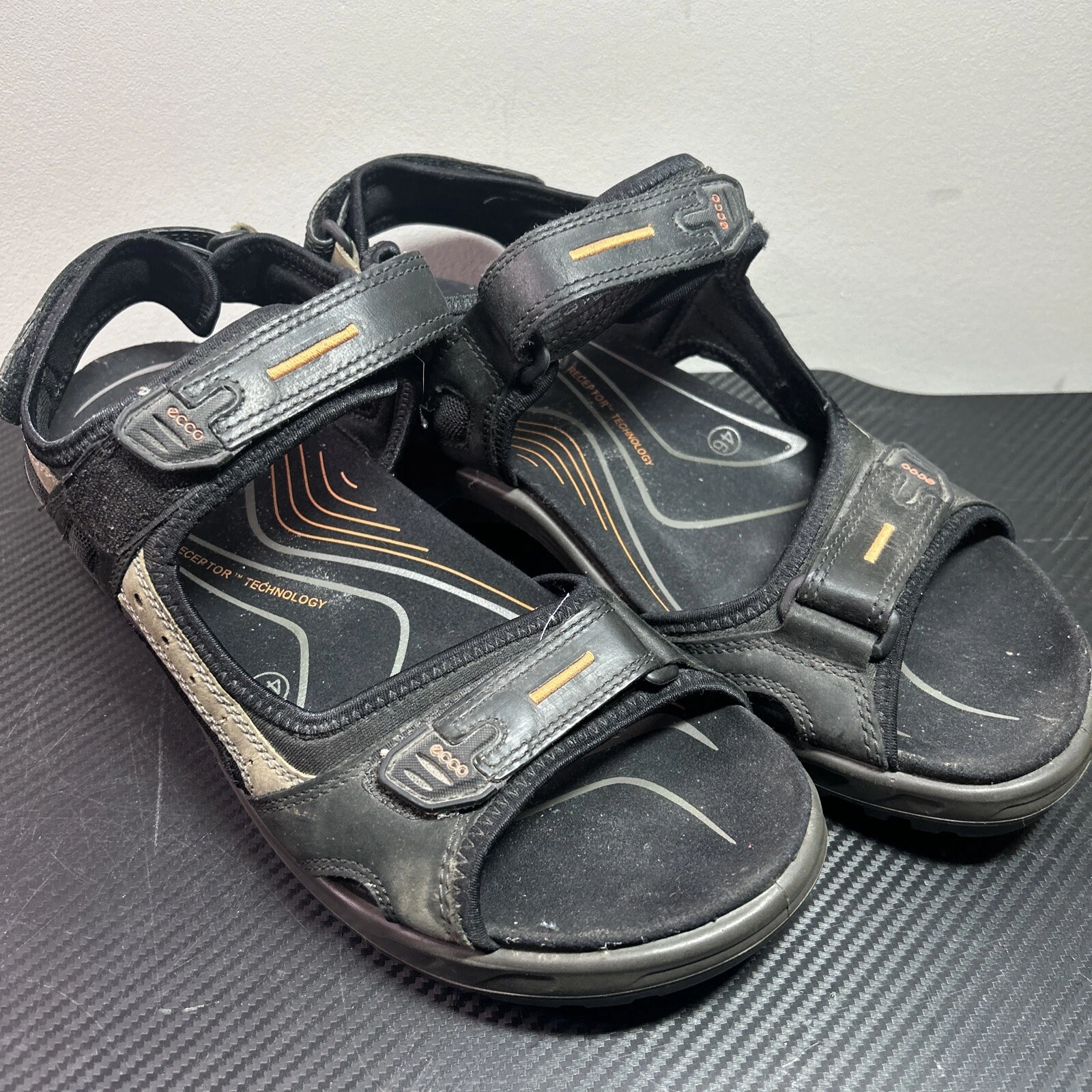 sandali ecco receptor uomo taglia 46 US 12 5 tomaia pelle comodi da passeggio