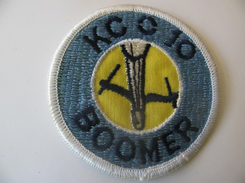 Vtg USAF 70s KC 10 BOOMER Patch 3" Tanker AREFS Refueling Squadron Iron On - Picture 2 of 4