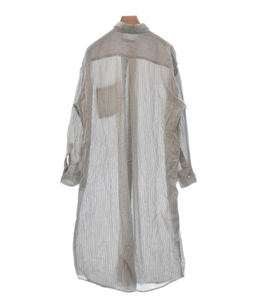 JOURNAL STANDARD relume Shirt Dress GrayxWhite(Stripe JOURNAL STANDARD relume Shirt Dress GrayxWhite(Stripe