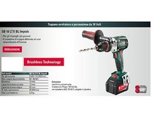 Metabo TRAPANO AVVITATORE A PERCUSSIONE 18 V SB 18 LTX BL IMPULSI 2 BATT 4AH