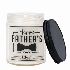 Fathers Day Vanilla Scented Candle Gift, 10oz Soy Wax