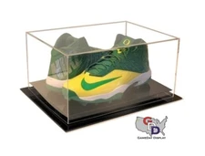 Large Shoe Pair Display Case by GameDay Counter or Desk Top Size 17 and Under