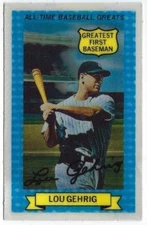 1970 ROLD GOLD ALL TIME  GREATS LOU GEHRIG  MINT KELLOGG'S RARE  VERSION