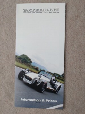 Caterham 7 Classic Roadsport SV Superlight R300 R400 R500 UK Preisliste Oktober 2002