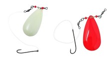 Sea Fishing Ready Made Rig  FLATFISH SPOON RIG for Boat LUMI OR RED 