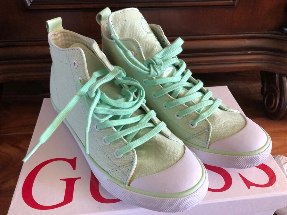 Guess green store shoes