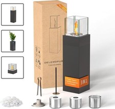 1/2/3 3in1 Feuerstelle Feuerschale Feuerkorb Flamme Glaskamin mit Dekosteine NEU