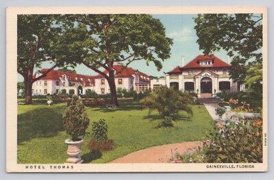 Hotel Thomas Gainesville Florida c1948 Postcard