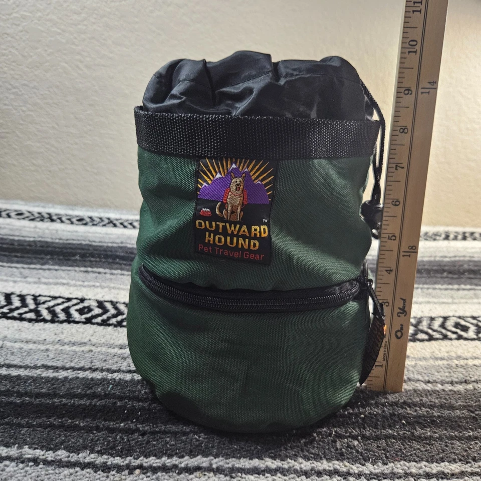 Equipo de viaje Outward Hound para mascotas comida N' agua Port-A-Bowl verde nuevo Foto 3 de 4