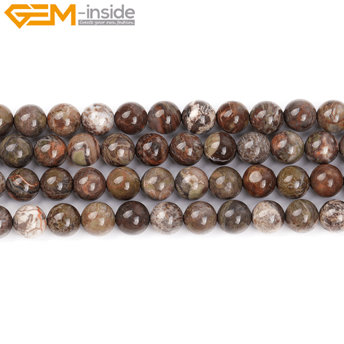 Rain Forest Onyx Agate 15" Strand Brown Natural Beads For Women's Jewellery - Picture 31 of 49