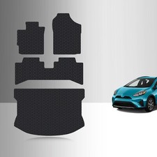 Toughpro Full Set Floor Mats Black For Toyota Prius C All Weather 2012-2021