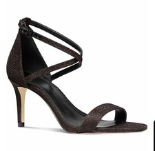 Michael Kors Ava Dress Sandals   Size 9 MSRP 100   Black Bronze Evening Formal