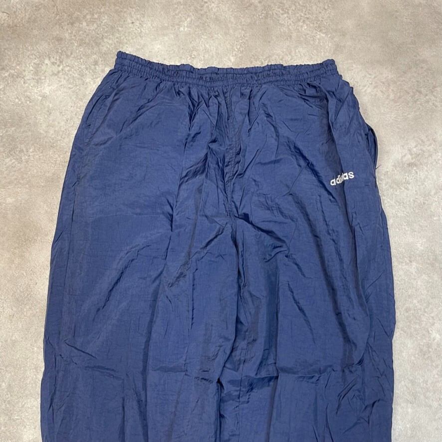 Adidas Track Pants Mens 90s Straight Leg Baggy Sports Joggers, Navy, Large image 3