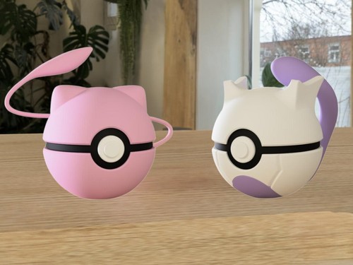 Mew & Mewtwo Pokéball – Choose Your Legendary! Custom themed display piece