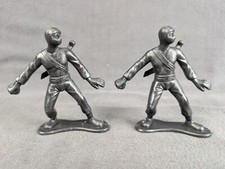 GREENBRIER INTERNATIONAL NINJA MARTIAL ART 3.75  PLASTIC FIGURE TOY BLACK x 2