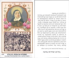 RARO SANTINO E VITA DI SANTA ROSA DA VITERBO-N.4698