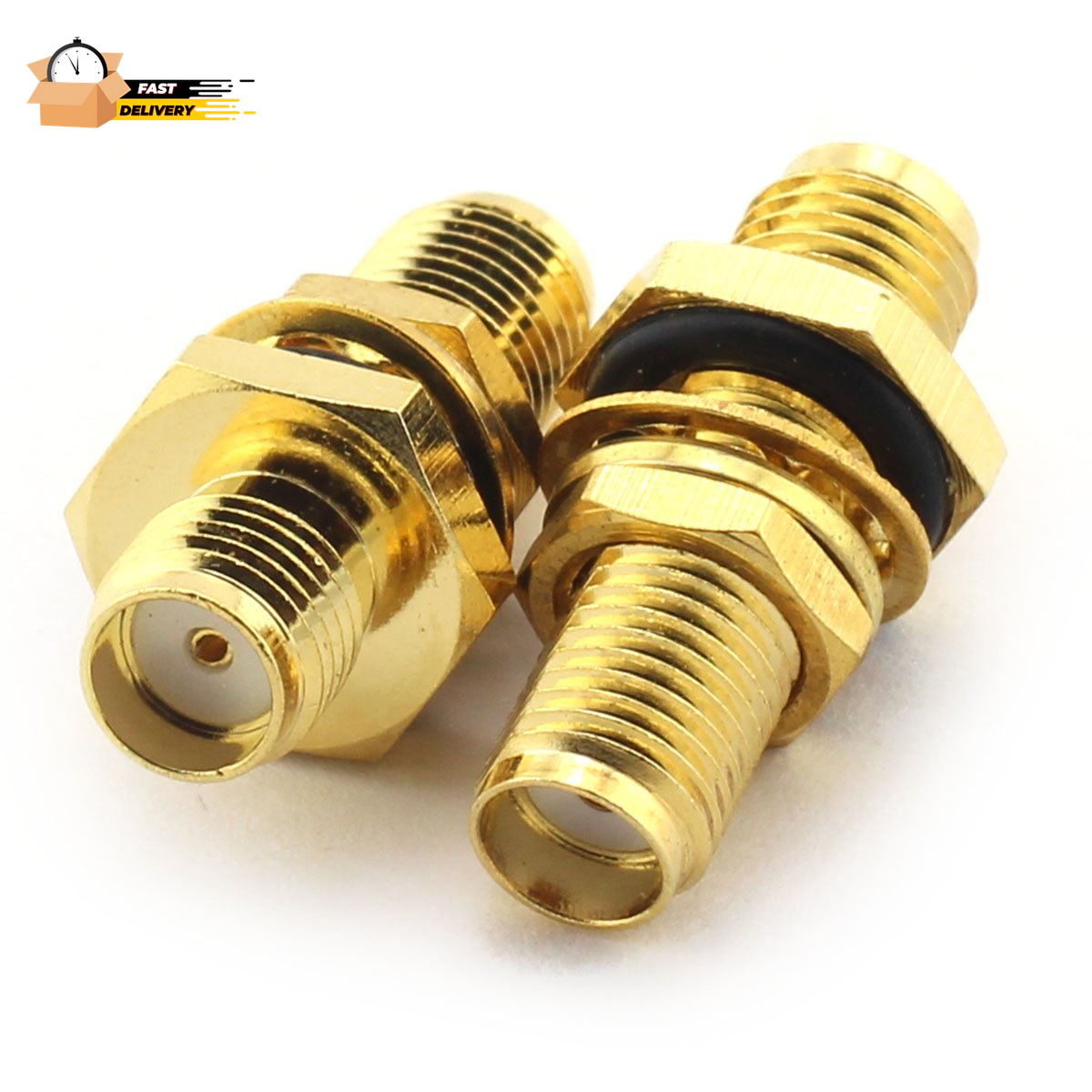 2 X SMA/SMA Type Adapter Sma-Female Plug to Sma-Female Jack Water