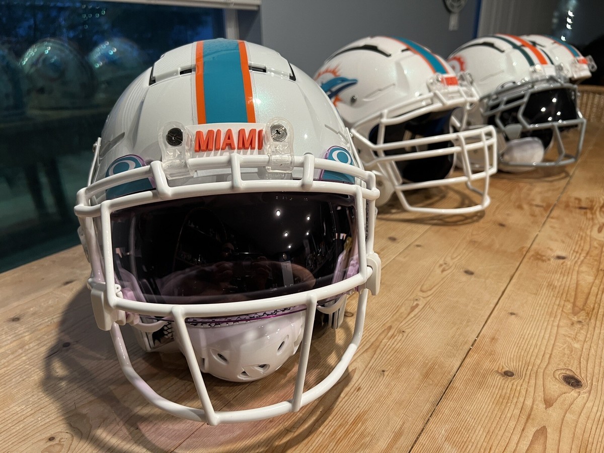 Custom Tyreek Hill Miami Dolphins Helmet NFL Schutt F7 2.0 | eBay