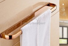 Rose Gold Copper Wall Mounted Bathroom Single Towel Bar Towel Rail yba867