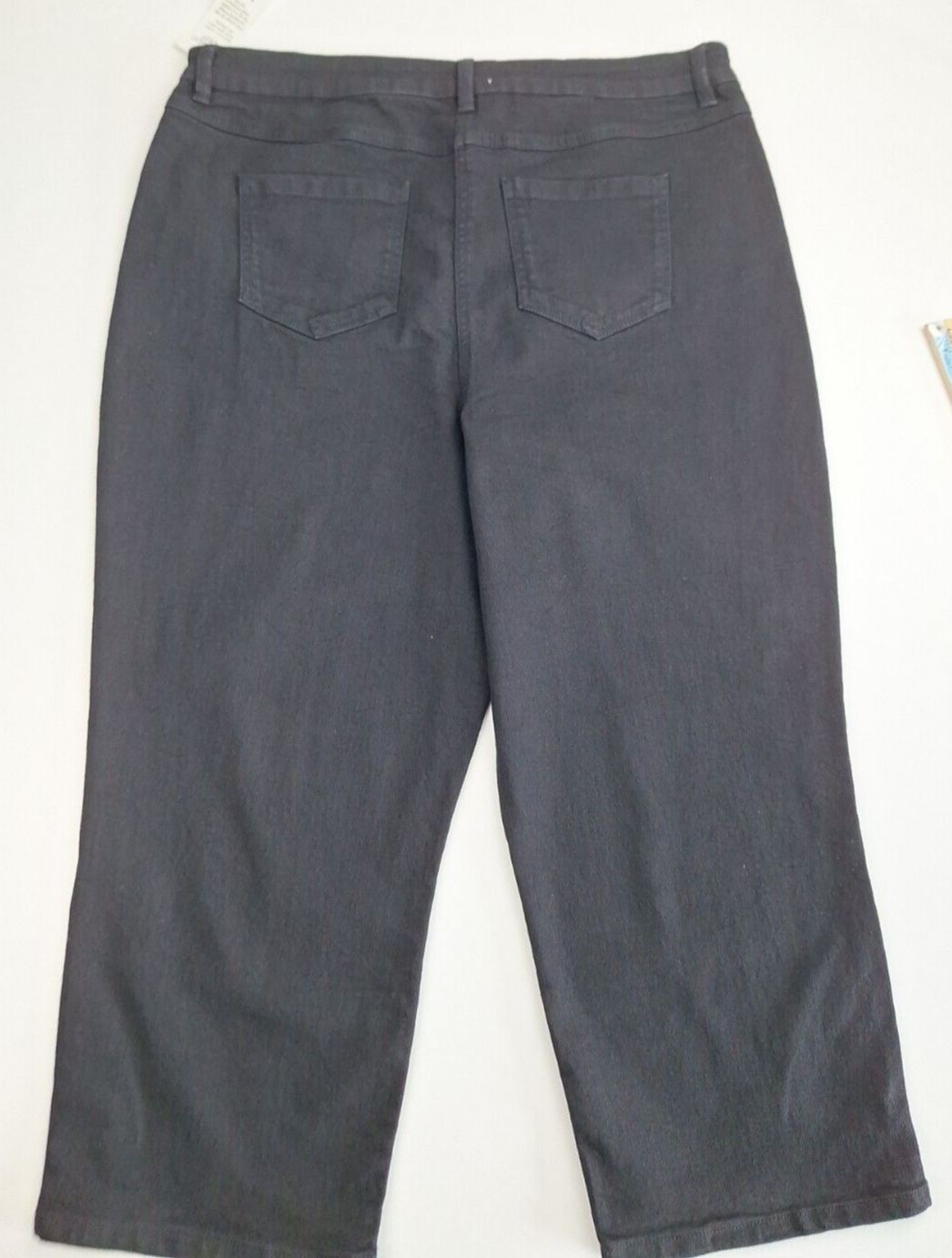 Papaya GRACE Straight Crop Black Jeans Size 18 Reg NEW Stretch Denim