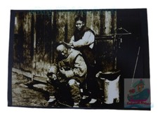 Matted 8"x6" Old Photograph Street Barber Shanghai China Before 1900s