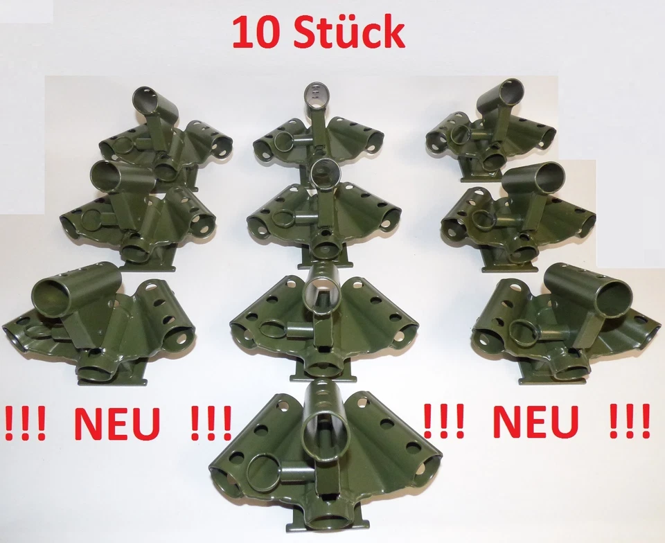 10 Verteiler Tarnnetz Zelt Bundeswehr BW GFK Stangen Tarnung Tarnnetzstütze