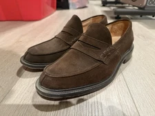 Trickers UK 8 James Penny Loafer - Chocolate Suede
