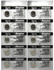 ENERGIZER 395/399 WATCH BATTERIES SR927SW 10 Piece Sealed Authorized Seller