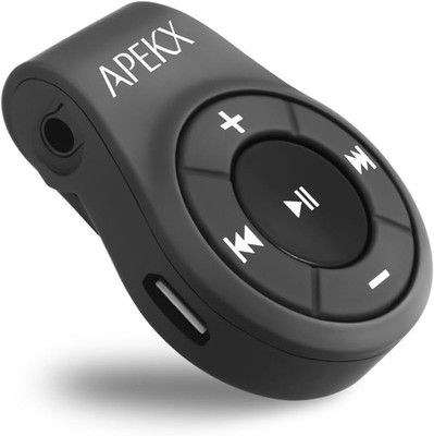 Compact Clip-On Bluetooth Audio Adapter for Headphones - 7-Hour Battery Life