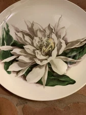VINTAGE Santa Anita Ware Serving Platter Flowers of Hawaii Night Blooming Cereus