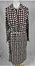 Women Jasper Conran Dress Burgundy Viscose 40 / L #9K56