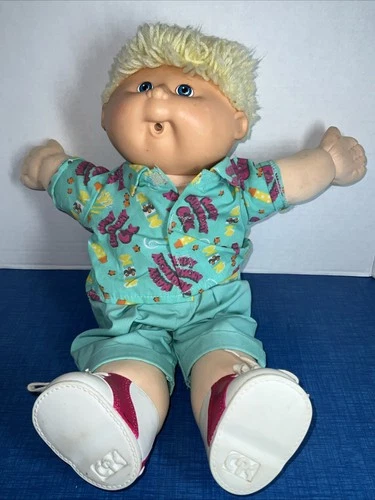 Vintage Cabbage Patch Kids Happy Birthday Blonde Boy 1990 Hasbro First Edition