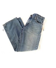 Old Navy Boys Loose Cut Mid Rise, Size 12 Husky Cotton 5-Pocket Blue Jeans