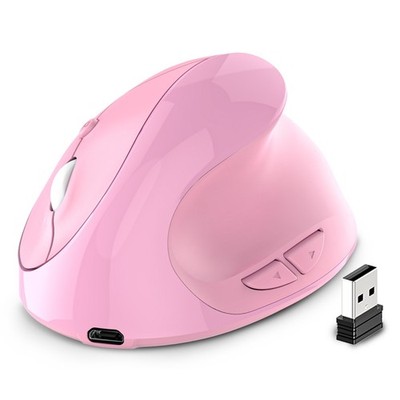Ergonomische Vertikale Maus, Wiederaufladbar, Kabellos, USB 2.4G, für Compu4895