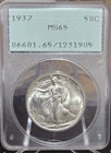 1937 Walking Liberty Half Dollar Rattler PCGS MS65 OGH