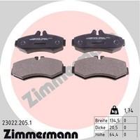 Zimmermann Bremsbelagsatz Scheibenbremse 23022.205.1 FüR Mercedes Vito Klasse 5