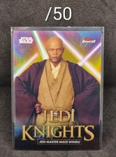 2025 TOPPS SMUGGLER OUTPOST JEDI KNIGHTS GOLD /50 MACE WINDU #FJK-14. STAR WARS